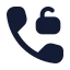 Callunlocked icon with solid rounded style