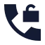 Callunlocked icon with solid sharp style