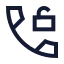 Callunlocked icon with stroke sharp style