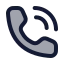 Calling icon with duotone rounded style