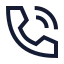 Calling icon with stroke sharp style