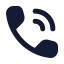 Calling icon with solid rounded style