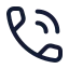 Calling icon with stroke rounded style