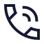 Calling icon with stroke sharp style
