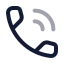 Calling icon with twotone rounded style