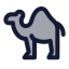 Camel icon with duotone rounded style