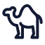 Camel icon with stroke rounded style