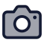 Camera icon with duotone standard style