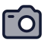 Camera icon with duotone standard style