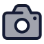 Camera icon with duotone standard style