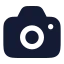 Camera icon with solid rounded style