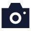 Camera icon with solid sharp style