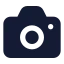 Camera icon with solid standard style