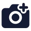 Cameraadd icon with solid standard style