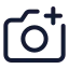 Cameraadd icon with stroke standard style