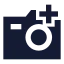 Cameraadd icon with solid sharp style