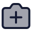 Cameraadd icon with duotone standard style