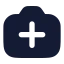 Cameraadd icon with solid rounded style