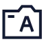 Cameraautomatically icon with stroke sharp style