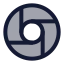 Cameralens icon with duotone rounded style