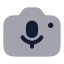 Cameramicrophone icon with bulk rounded style