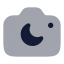 Cameranightmode icon with bulk rounded style