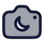 Cameranightmode icon with duotone rounded style