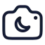 Cameranightmode icon with stroke rounded style