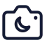 Cameranightmode icon with stroke standard style