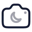 Cameranightmode icon with twotone rounded style