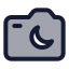 Cameranightmode icon with duotone standard style