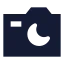 Cameranightmode icon with solid sharp style