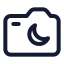 Cameranightmode icon with stroke standard style