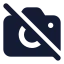 Cameraoff icon with solid standard style