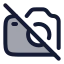 Cameraoff icon with duotone rounded style