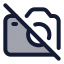 Cameraoff icon with duotone standard style