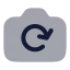 Camerarotated icon with bulk rounded style