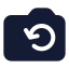 Camerarotated icon with solid standard style