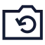 Camerarotated icon with stroke sharp style