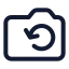 Camerarotated icon with stroke standard style