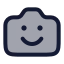 Camerasmile icon with duotone rounded style