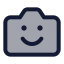 Camerasmile icon with duotone standard style