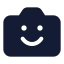 Camerasmile icon with solid standard style