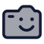 Camerasmile icon with duotone standard style