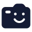 Camerasmile icon with solid standard style