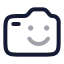 Camerasmile icon with twotone rounded style