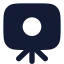 Cameratripod icon with solid rounded style