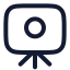 Cameratripod icon with stroke rounded style