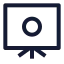 Cameratripod icon with stroke sharp style