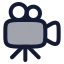 Cameravideo icon with duotone rounded style